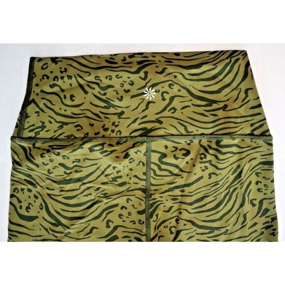 Athleta 798638-09 Women Sz M Green Animal Print Transcend 7/8 Tight Leggings - Picture 7 of 11
